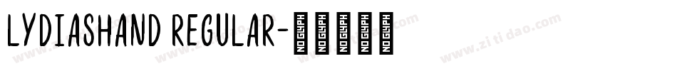 LydiasHand Regular字体转换